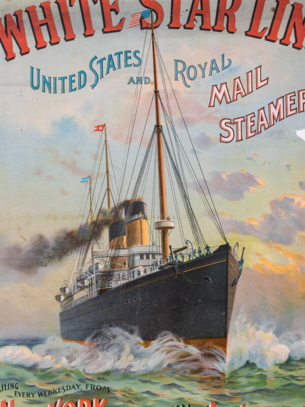 Original White Star Line Period Advertising Poster - Image 2
