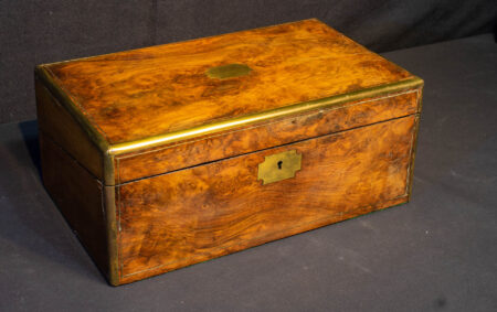 Burl Walnut Writing Desk Box