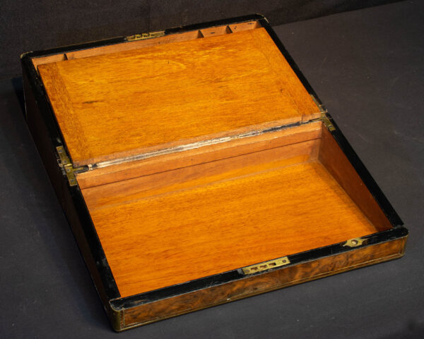 Burl Walnut Writing Desk Box - Image 7