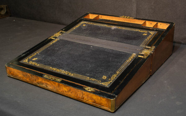 Burl Walnut Writing Desk Box - Image 6
