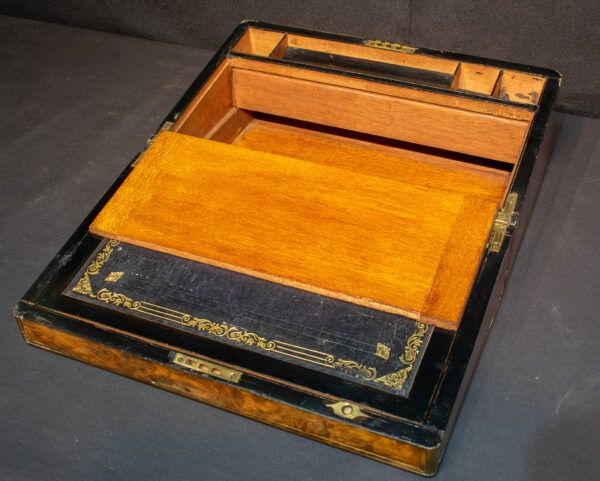 Burl Walnut Writing Desk Box - Image 5