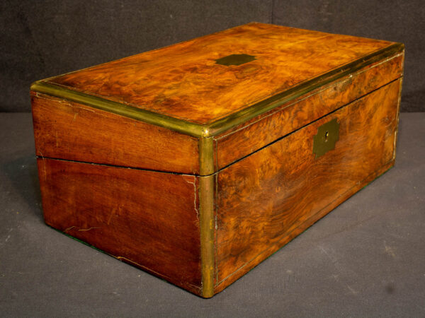 Burl Walnut Writing Desk Box - Image 3