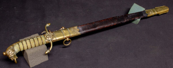 Royal Navy George V Regulation Dirk with Initialled Scabbard - Image 3