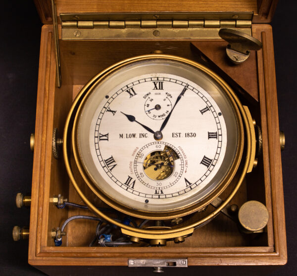 Two Day Marine Chronometer Master Clock by M Low, New York - Image 2