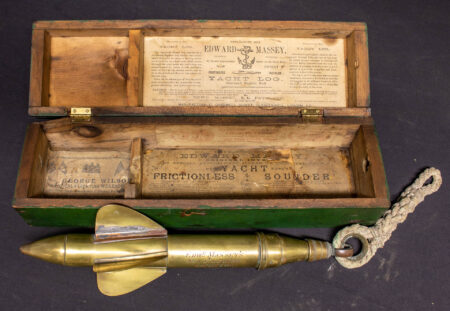 Edward Massey Patent Yacht Log with Complete Case and Labels