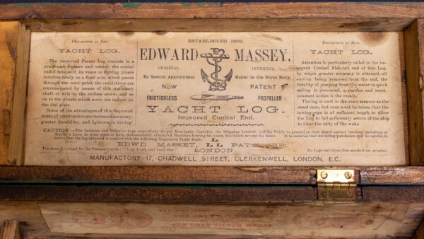 Edward Massey Patent Yacht Log with Complete Case and Labels - Image 5