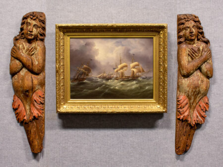 Pair of Sternboard Figures in the Form of Mermaids