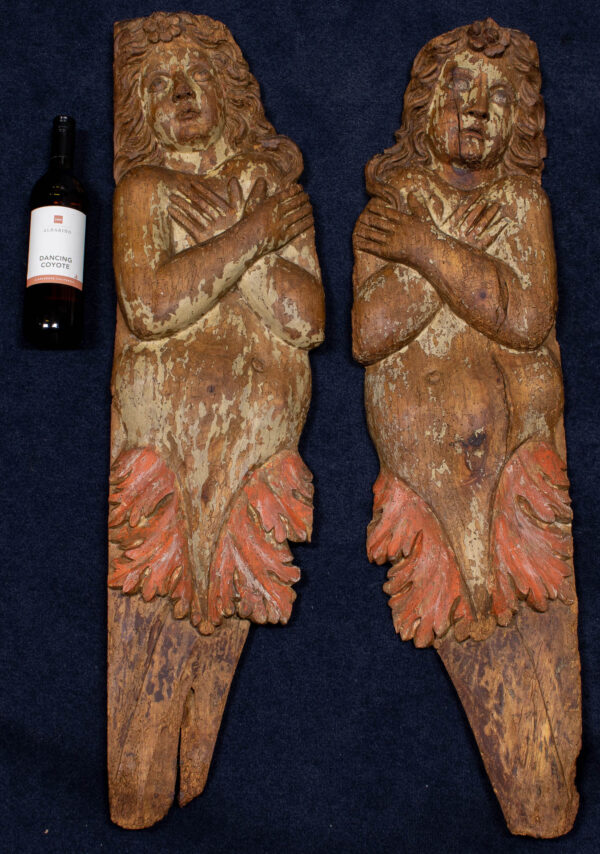 Pair of Sternboard Figures in the Form of Mermaids - Image 10