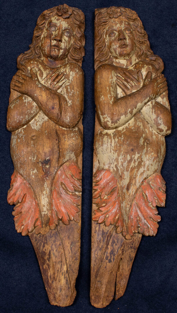Pair of Sternboard Figures in the Form of Mermaids - Image 7