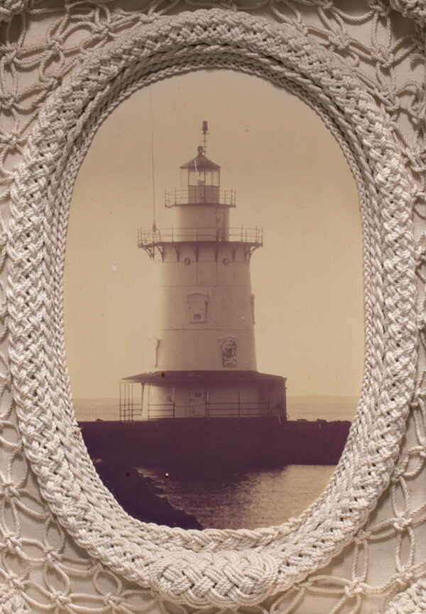 Intricate Sailor Made Ropework Frame with Photo of a Lighthouse - Image 2