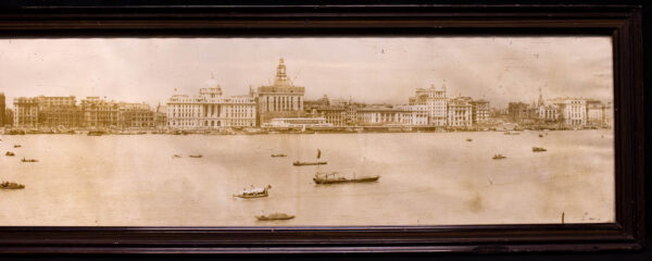 Period 1920s Panoramic Sepia Photo of Shanghai Waterfront - Image 5