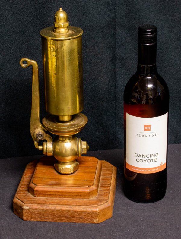 Brass Ships Steam Whistle with Teakwood Base - Image 3
