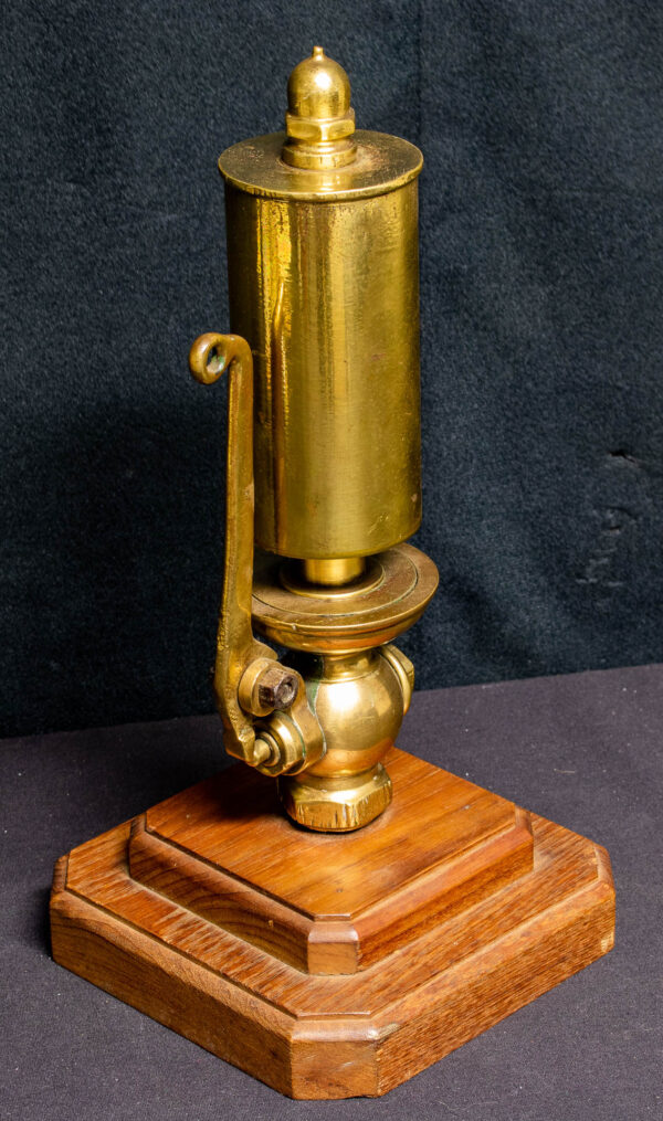 Brass Ships Steam Whistle with Teakwood Base - Image 2