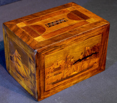 Trinity Lighthouse Coin Box with Four Ship Portraits