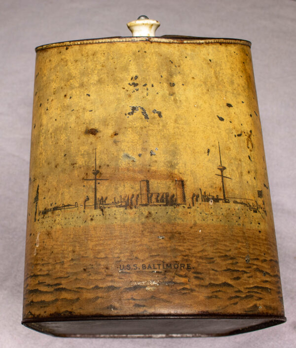 Period Tin Featuring the USS BALTIMORE - Image 2