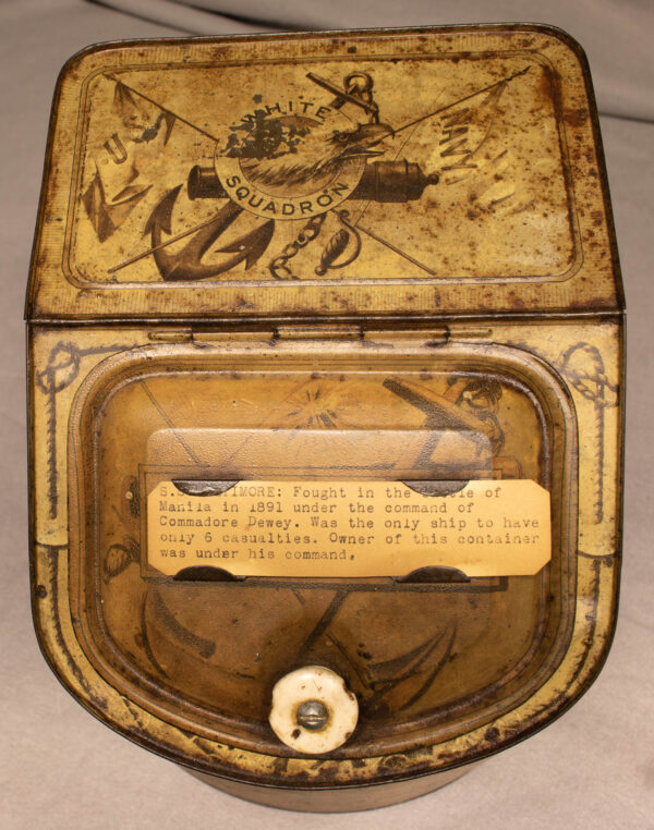 Period Tin Featuring the USS BALTIMORE - Image 3