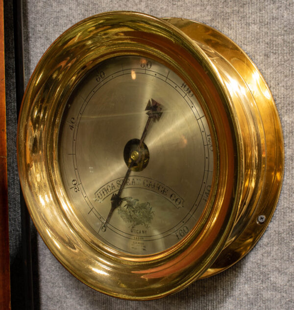 Large American Brass Steam Gauge - Image 5
