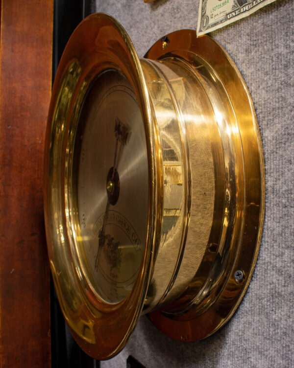 Large American Brass Steam Gauge - Image 4