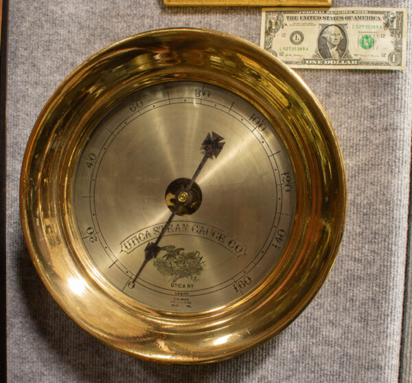 Large American Brass Steam Gauge - Image 2