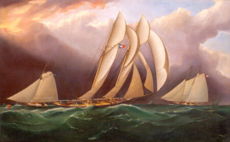 SAPPHO, DAUNTLESS and GRACIE Racing at Cape May 1871