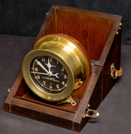 WWII US Army Chelsea Message Center Clock in Original Case