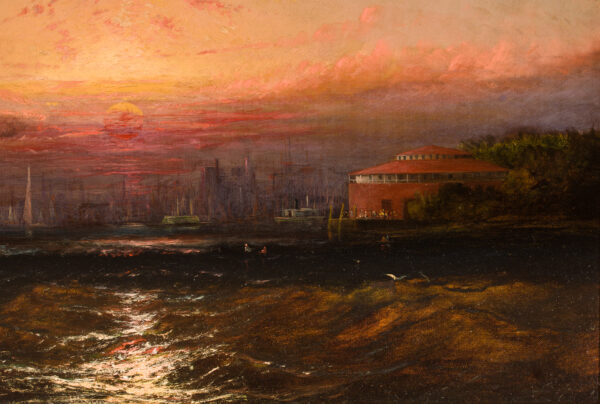 A Steam Tug Repositions a Brig in New York Harbor, off Castle Garden - Image 4