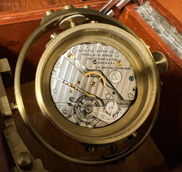 US Navy WWII Hamilton Deckwatch Chronometer - Image 3