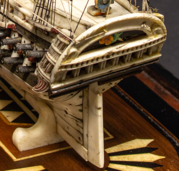 Napoleonic Prisoner of War Model of Royal Navy Third Rate HMS BULWARK - Image 5