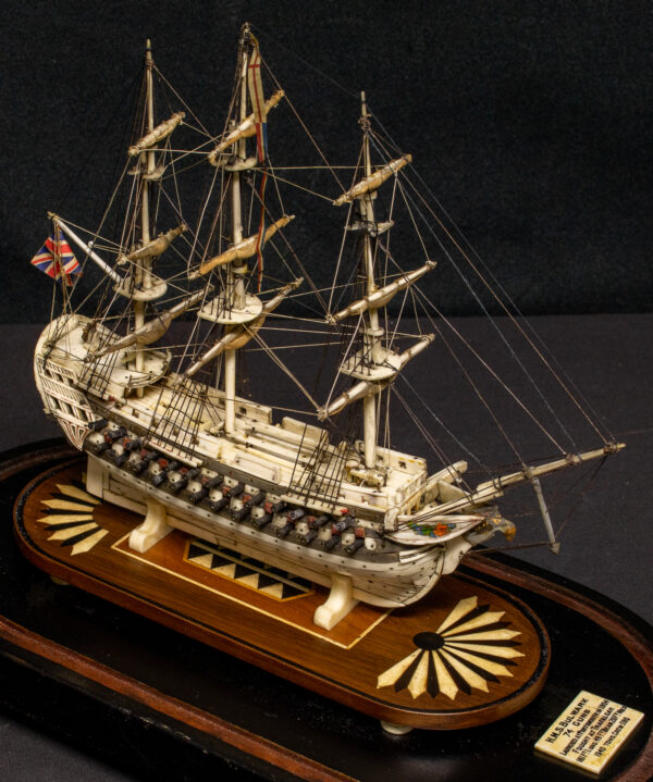 Napoleonic Prisoner of War Model of Royal Navy Third Rate HMS BULWARK - Image 10