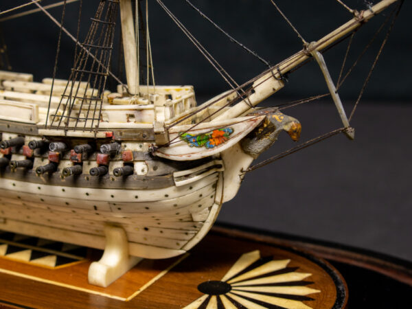 Napoleonic Prisoner of War Model of Royal Navy Third Rate HMS BULWARK - Image 9
