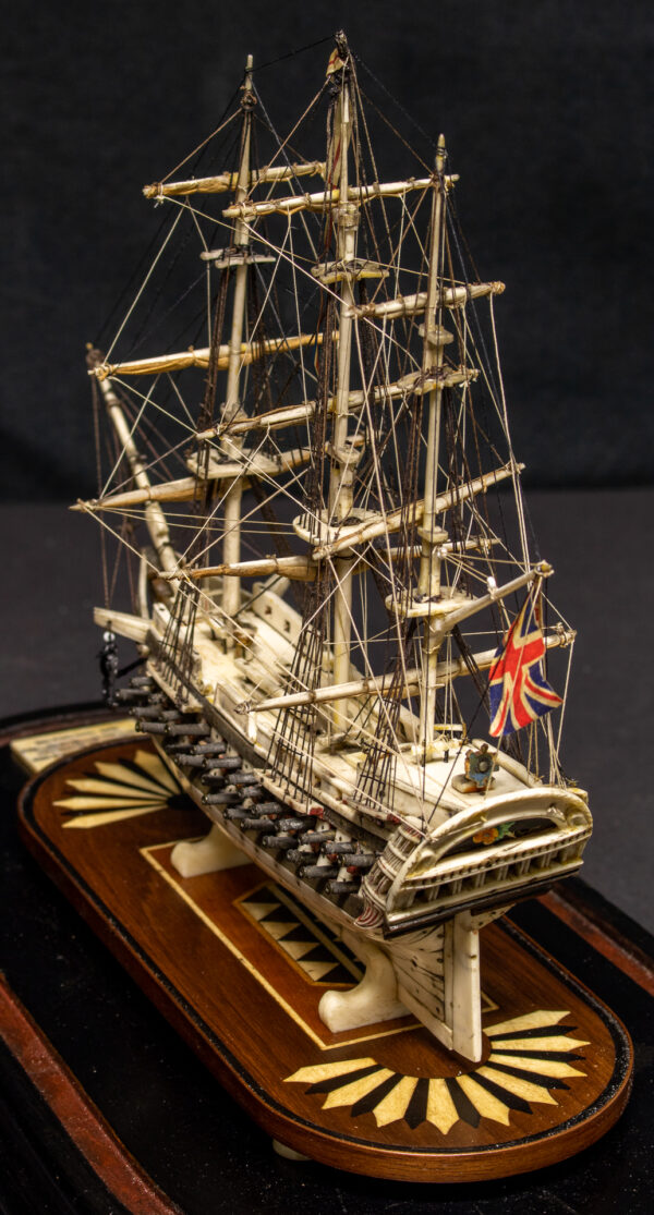 Napoleonic Prisoner of War Model of Royal Navy Third Rate HMS BULWARK - Image 7