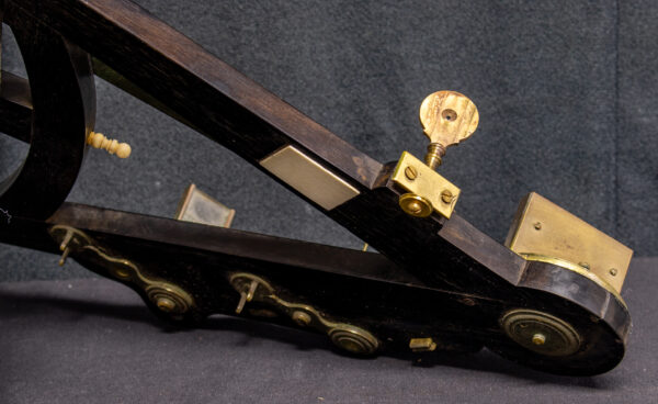 Large 17 1/2 Inch Ebony and Bone Quadrant - Image 2