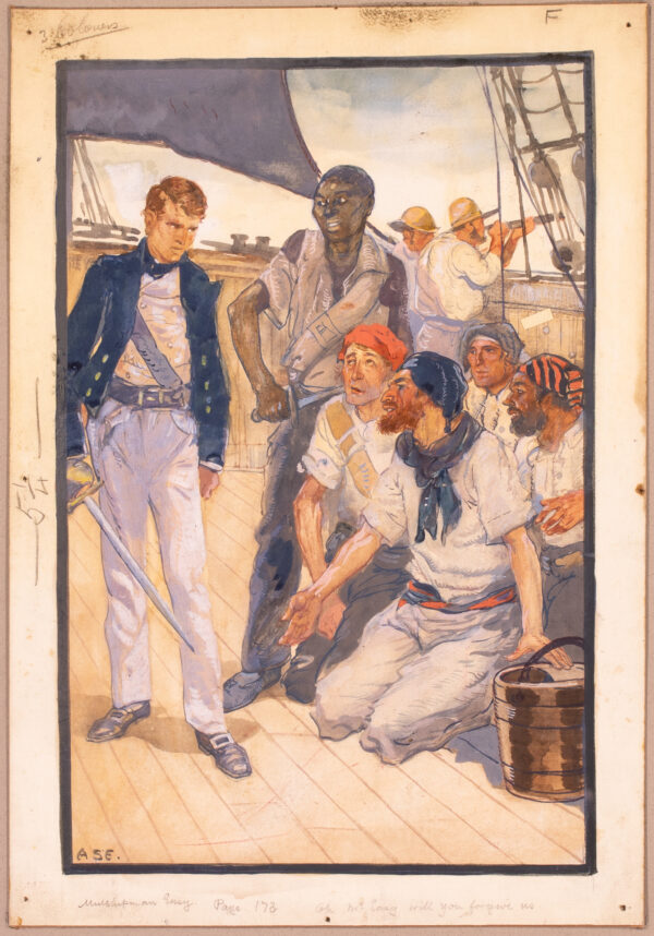 Book Illustration Mr. Midshipman Easy Original Watercolor - Image 4