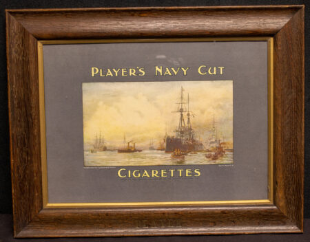 Players Navy Cut Cigarette Framed Advert