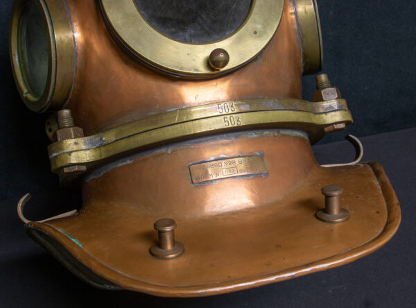 Russian Soviet Naval Three Bolt Dive Helmet No. 503 - Image 3