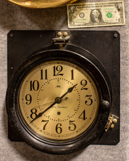 WWII Seth Thomas 8 Inch US Naval Clock
