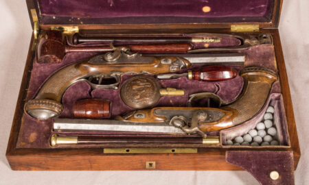 Cased Pair of French Dueling Pistols with Liege Proof Marked Balledent Epernay