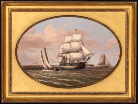 Amercan Merchant Ship in Philadelphia Harbor