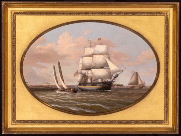 Amercan Merchant Ship in Philadelphia Harbor
