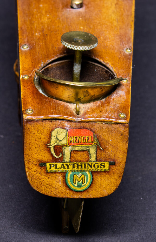 MISS AMERICA Mahogany Spring Wind Toy Boat - Image 3
