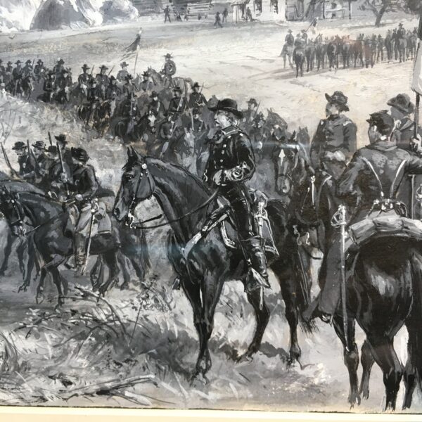 General Custer's Division Retiring from Mt. Jackson, Virginia, and Burning the Forage - Image 3