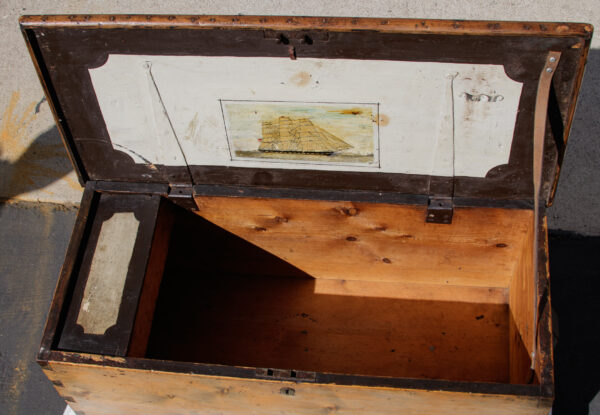 Pine Sea Chest Associated with the Ship TARANAKI of 1877 - Image 6