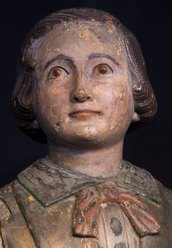 American Ship's Figurehead of a Young Boy Holding a Dove - Image 3