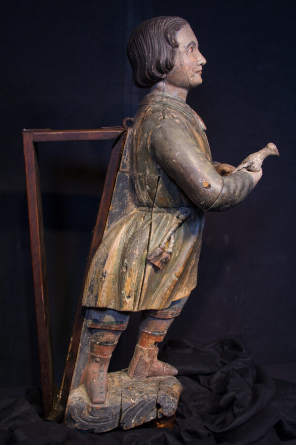 American Ship's Figurehead of a Young Boy Holding a Dove - Image 4