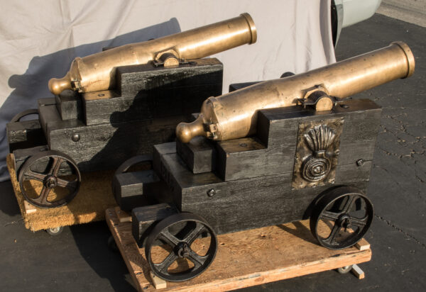 Pair of Historic Egyptian Islamic Bronze Cannons - Image 3