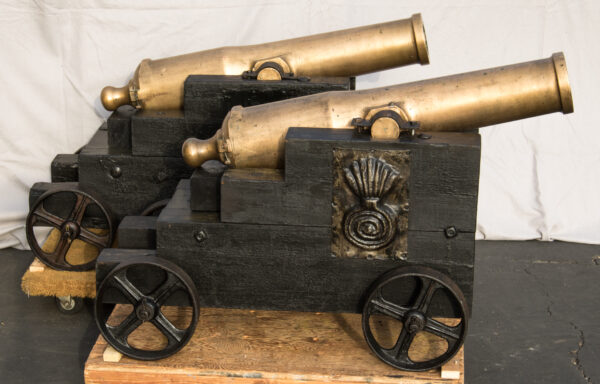Pair of Historic Egyptian Islamic Bronze Cannons - Image 4