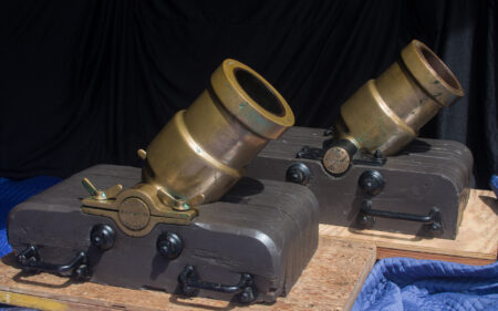 Pair of American Civil War Style Bronze Mortars