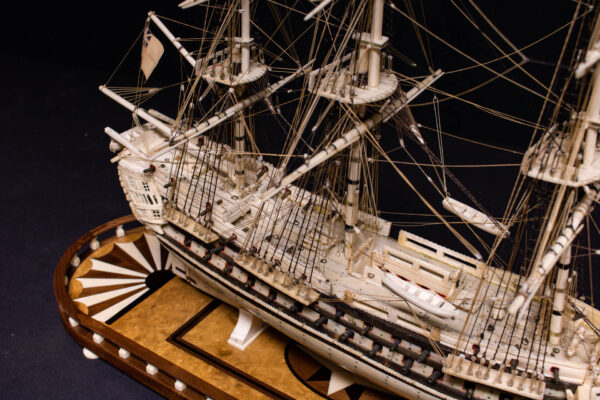 Napoleonic Prisoner of War Bone Model of 74 Guns - Image 18