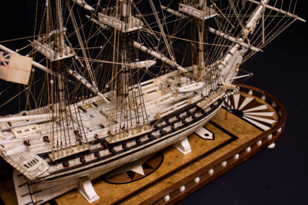Napoleonic Prisoner of War Bone Model of 74 Guns - Image 6