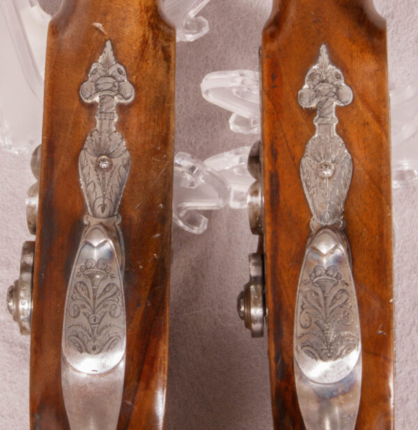 Cased Pair of French Dueling Pistols with Liege Proof Marked Balledent Epernay - Image 10